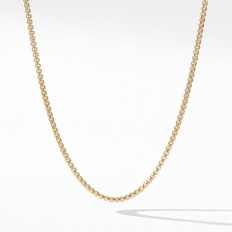 David Yurman Men's Box Chain Necklace in 18k Yellow Gold