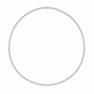 Memoire 18k White Gold Eternity Diamond Tennis Necklace