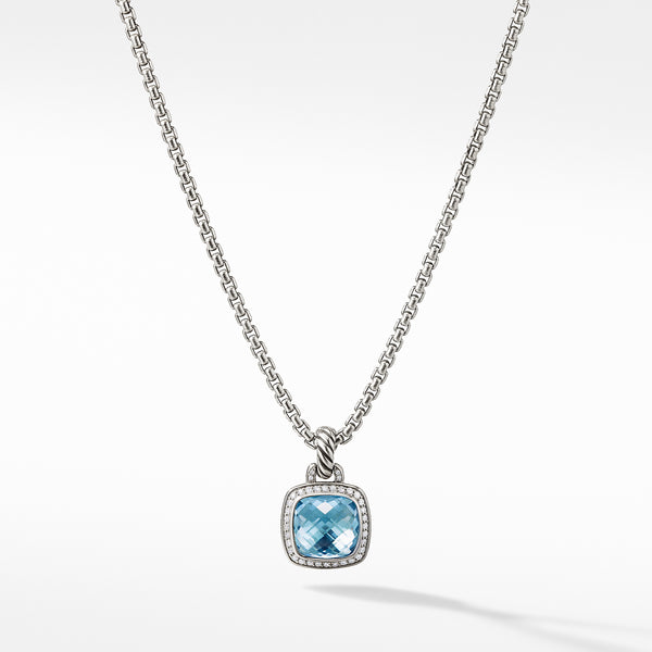 David Yurman Albion 11MM Pendant with Blue Topaz and Diamonds – NAGI