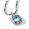 David Yurman Albion 18MM Pendant with Blue Topaz and Diamonds