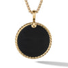 DY Elements Reversible Disc Pendant in 18K Yellow Gold with Black Onyx and Mother of Pearl