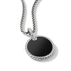 DY Elements Reversible Disc Pendant with Black Onyx and Mother of Pearl and Pave Diamonds