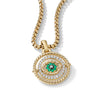 David Yurman Evil Eye Mobile Amulet in 18K Yellow Gold with Pave Emeralds and Diamonds