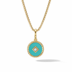 David Yurman Cable Collectibles Enamel Charm with 18K Yellow Gold and Diamond