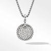 DY Elements Disc Pendant with Pave Diamonds, 14mm