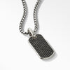 David Yurman Gents Streamline Tag with Pave Black Diamonds