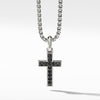 David Yurman Men's Cross Pendant with Pave Black Diamonds 23MM