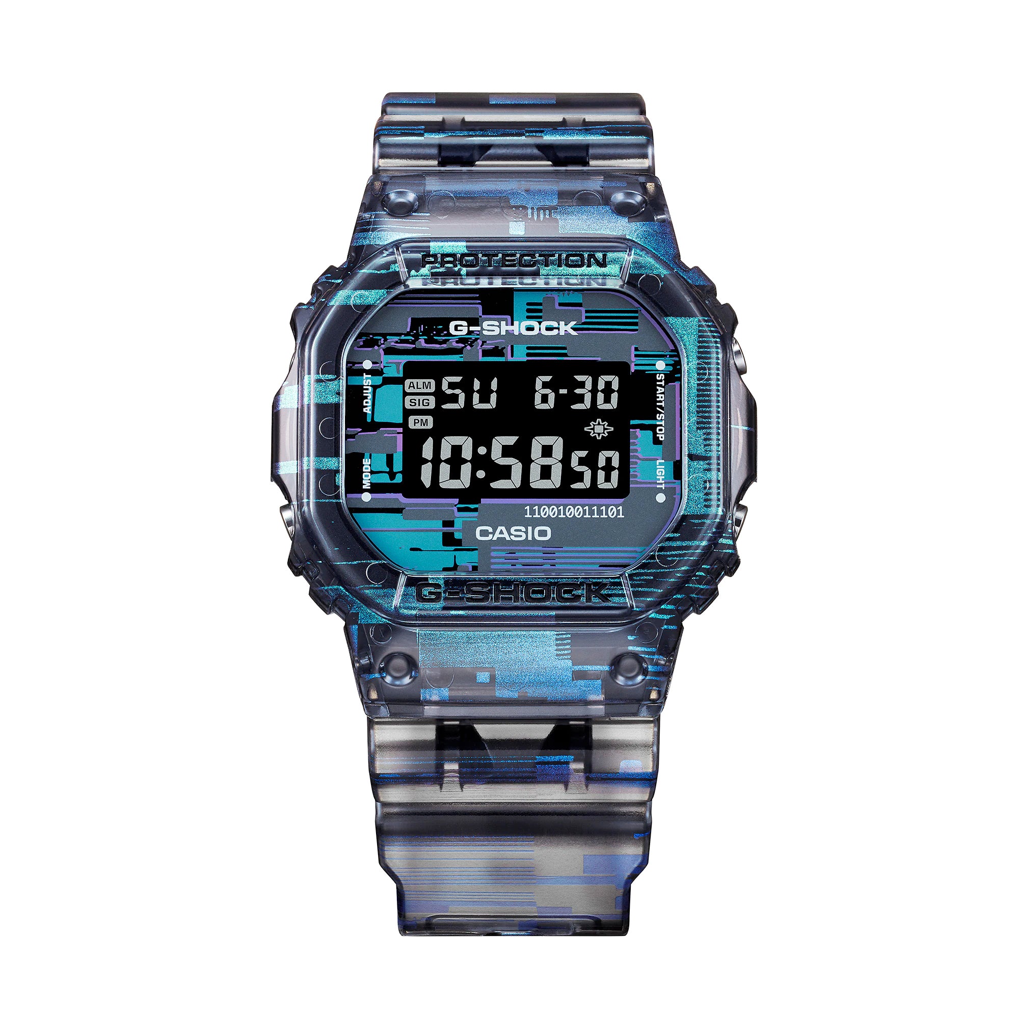 DWB5600G-7, G-SHOCK DIGITAL Transparent color