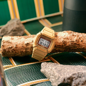 CASIO G-SHOCK DW5600PT-5 Gold IP Yellow Tone Protector Digital Watch