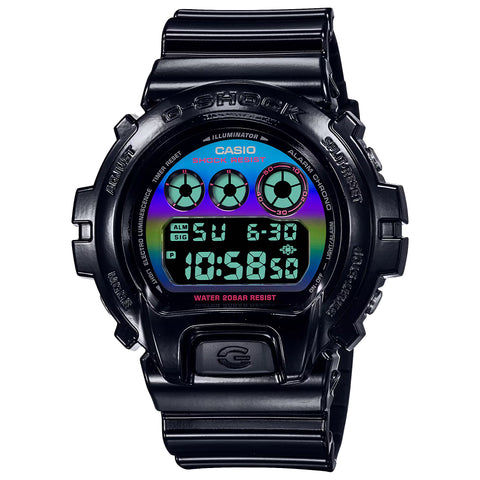 Casio G-Shock DW6900RGB-1 Rainbow Glossy Black Gamers Digital