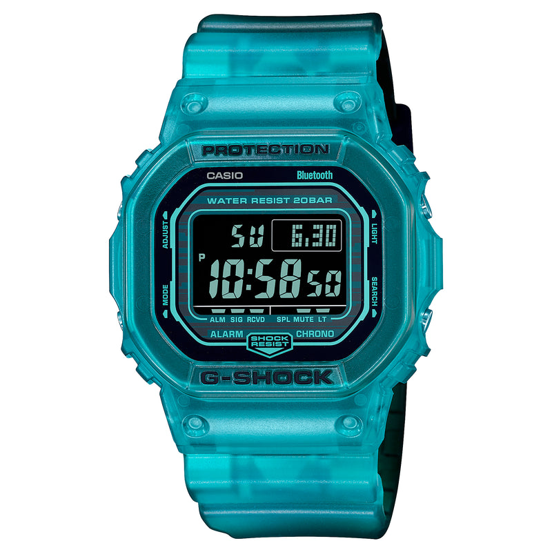 CASIO G-SHOCK DWB5600G-2 Bluetooth Clear Jelly Aqua Blue Digital Watch
