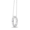 Memoire 18k White Gold Diamond Circle Necklace