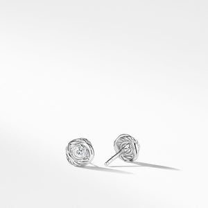 David Yurman Crossover Infinity Stud Earrings in 18K White Gold with Diamonds