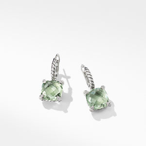 David Yurman Chatelaine Drop Earrings with Prasiolite and Diamonds