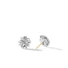 David Yurman Crossover Earrings with Diamonds in Sterling Silver