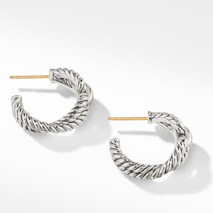 David Yurman Cable Loop Hoop Earrings with Diamonds