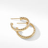 David Yurman Cablespira 18k Gold Hoop Earrings