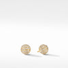 David Yurman Mini Diamond Cable 18k Gold Stud Earrings