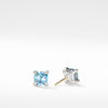 David Yurman Chatelaine 6MM Stud Earrings with Blue Topaz and Diamonds