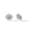 David Yurman Starburst Stud Earrings with Pave Diamonds 19MM