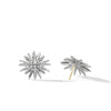 David Yurman Starburst Stud Earrings with Pave Diamonds 19MM