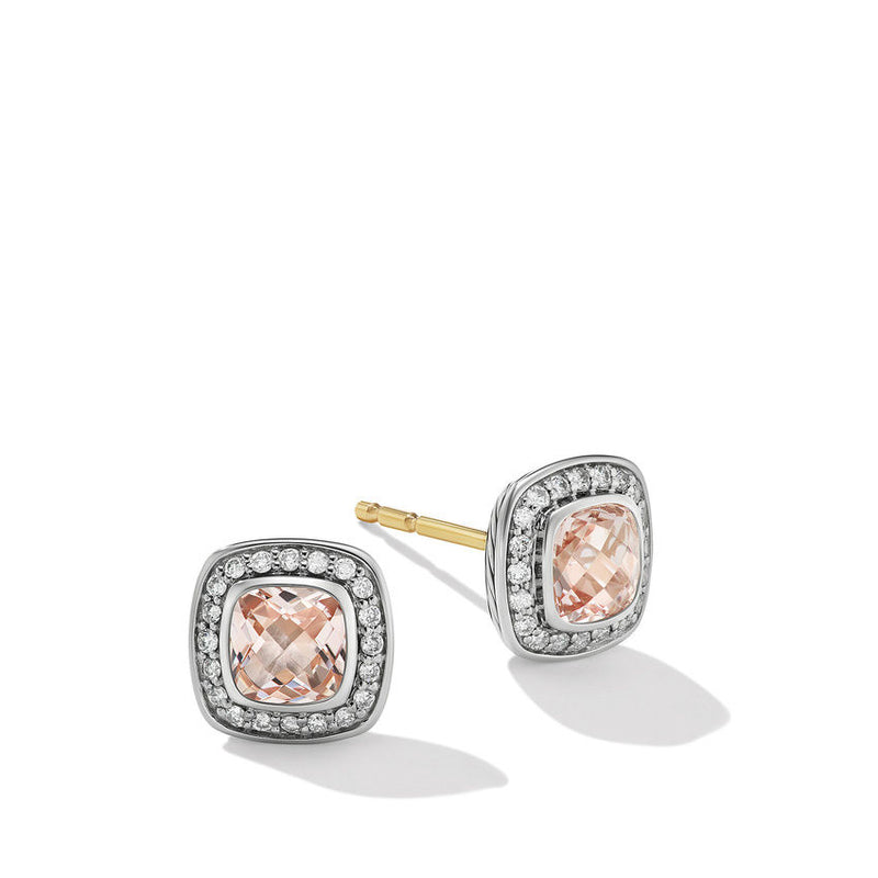 David Yurman Petite Albion Stud Earrings with Pave Diamonds