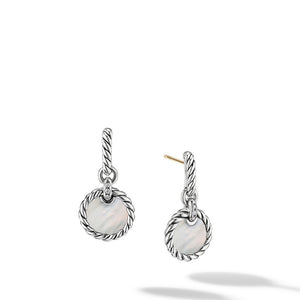 David Yurman Elements Drop Earrings with Mother of Pearl and Diamonds