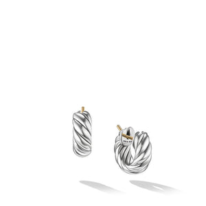 David Yurman Sculpted Cable Hoop Earrings in Sterling Silver, 5.4MM