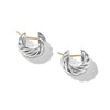 David Yurman Sculpted Cable Hoop Earrings in Sterling Silver, 5.4MM