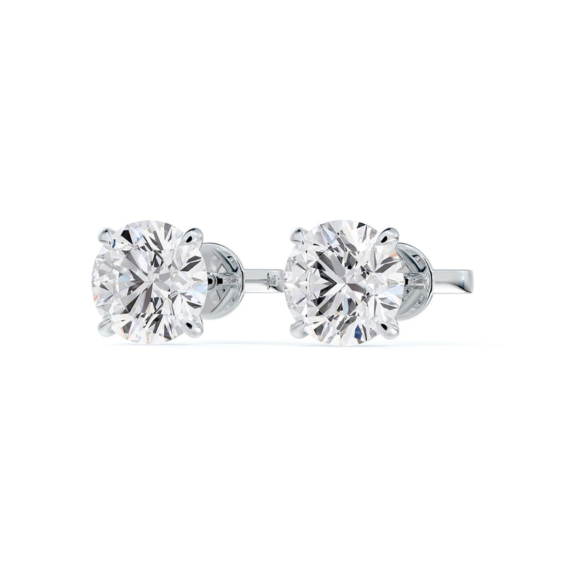 Forevermark DeBeers Classic 4-Prong Martini Set 1.86cts Total Stud Earrings