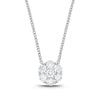 Memoire 18k White Gold Floral Diamond Bouquet Necklace