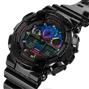 CASIO G-SHOCK GA100RGB-1A Garish Rainbow Gamers RGB Watch