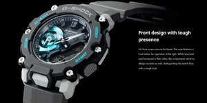 CASIO G-Shock GA2200M-1A Carbon Core Watch Blue Grey