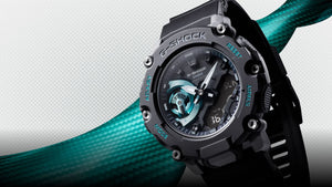 CASIO G-Shock GA2200M-1A Carbon Core Watch Blue Grey