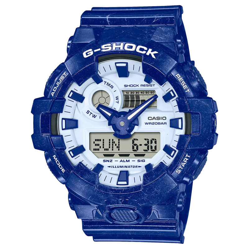 CASIO G-SHOCK GA700BWP-2A Blue and White Pottery Watch