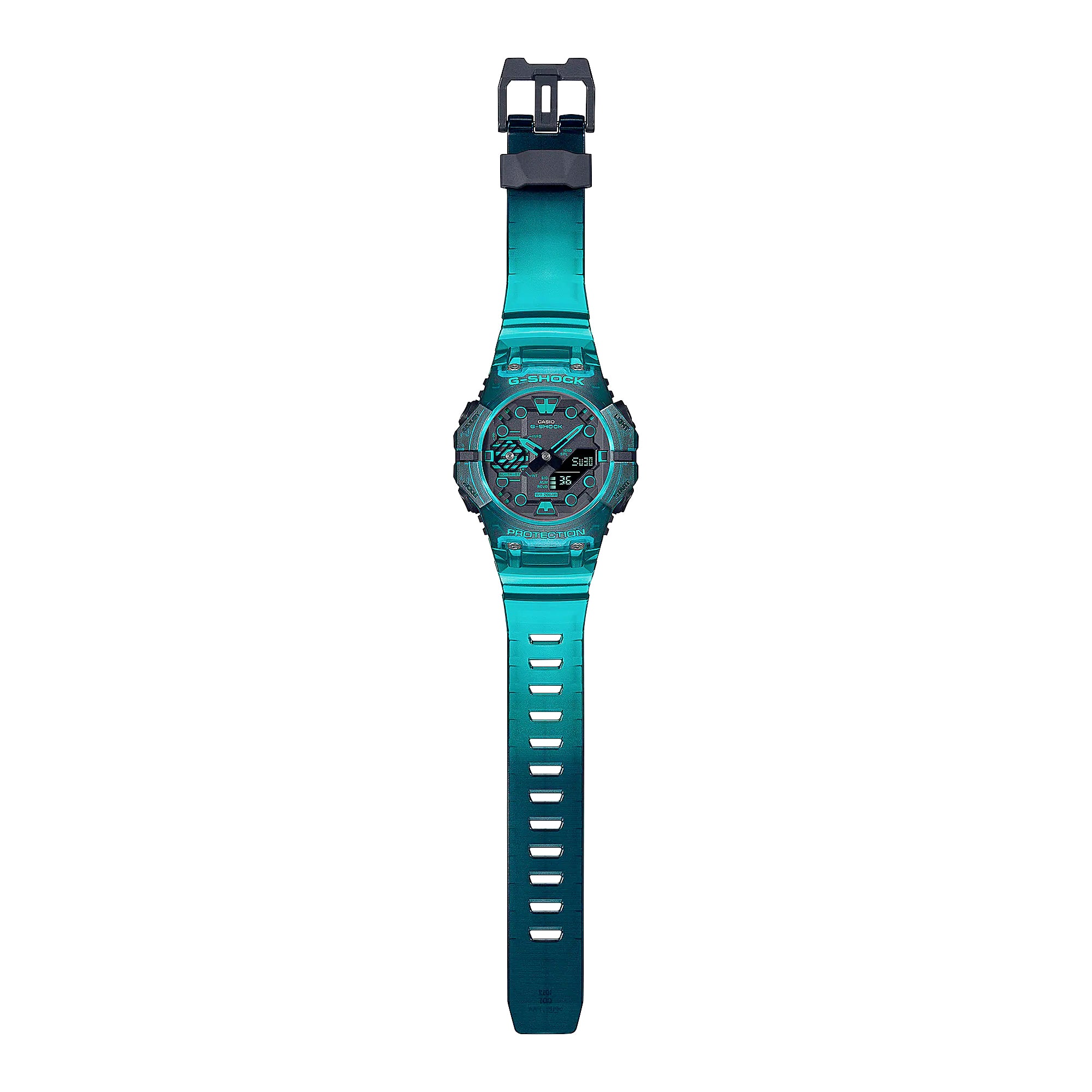 CASIO G-SHOCK GAB001G-2A Bluetooth Combi Aqua Blue Transparent Jelly Watch