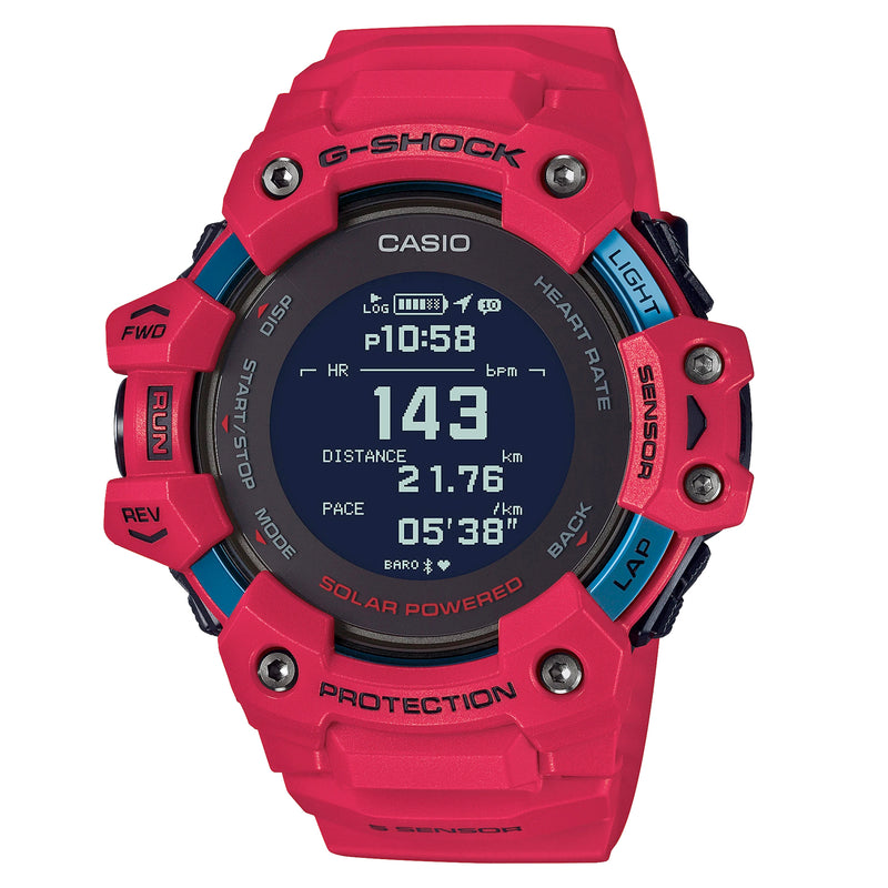 CASIO G-Shock GBDH1000-4 Move Watch Heart Rate Step Tracker Red Blue Limited