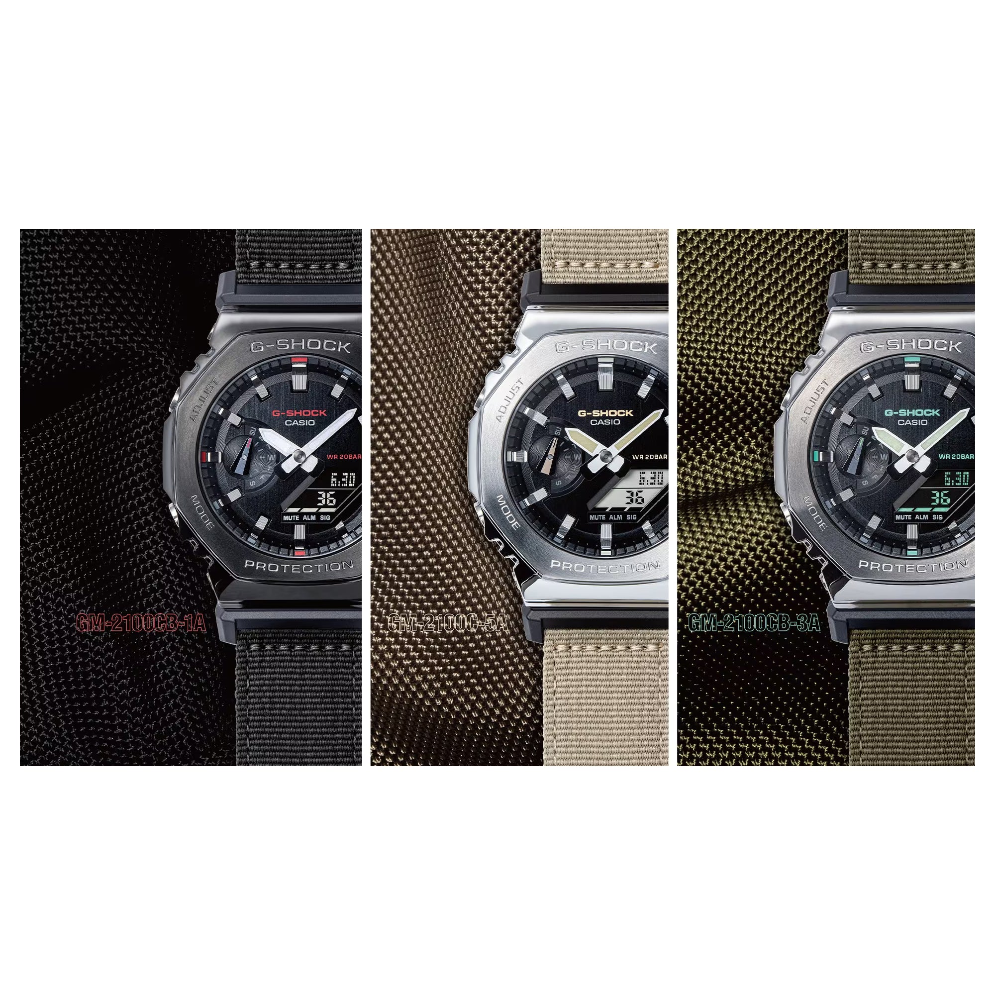 Casio G-Shock Watch CasiOak GM2100 GM2100CB-1A Ultility Bl Bezel – NAGI Metal