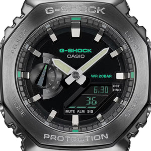 Casio G-Shock Metal Bezel CasiOak GM2100B-3A GM2100 Ultility Watch Green Canvas