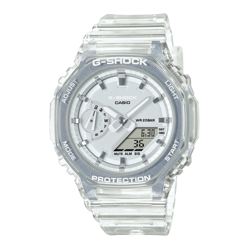 Casio G-Shock GMA-S2100 “Mini CasiOak” Clear White Skeleton Metallic Watch GMAS2100SK-7A