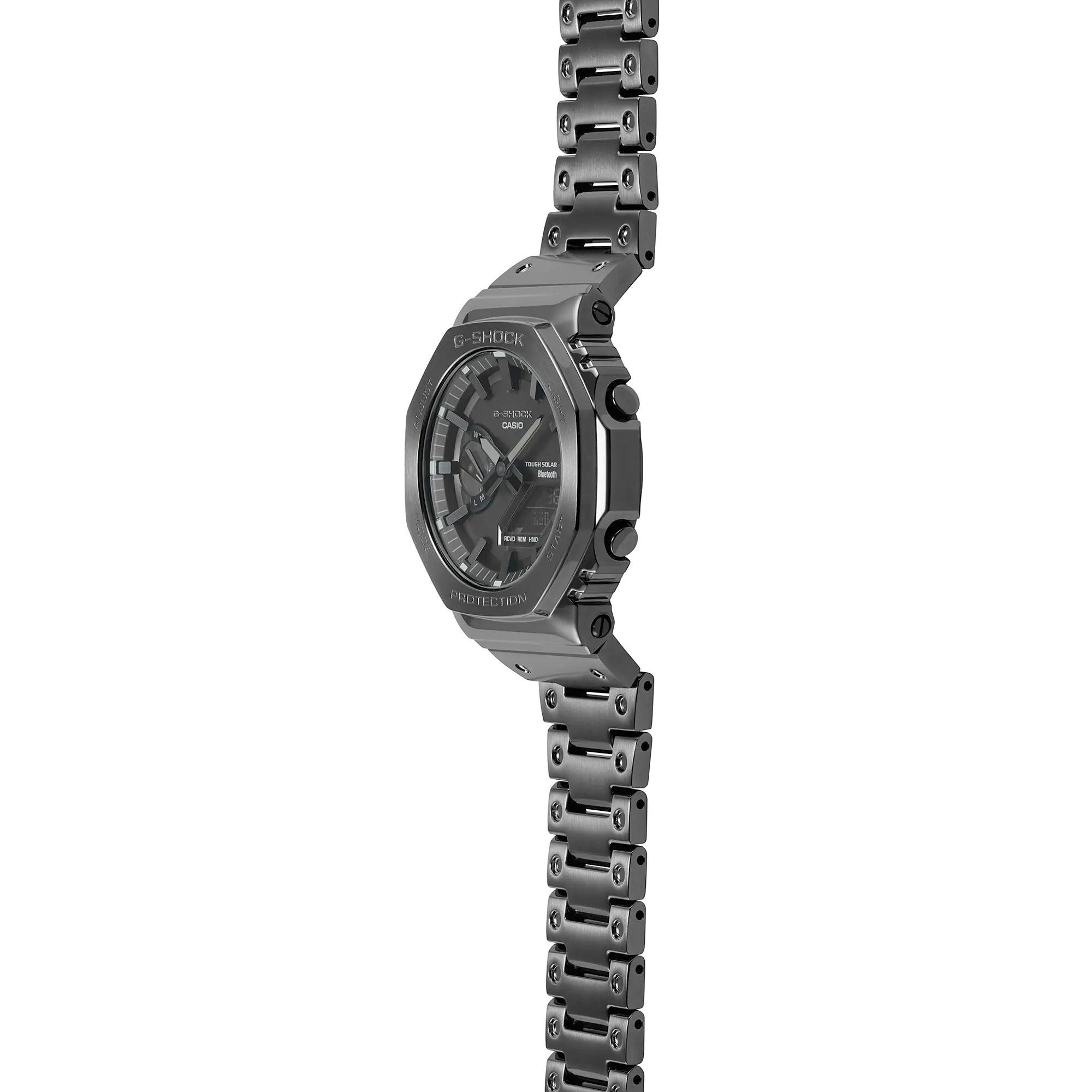 Casio Men's G-Shock Bluetooth Full Metal Silver Solar Power Watch With  Bracelet GM-B2100D-1AER