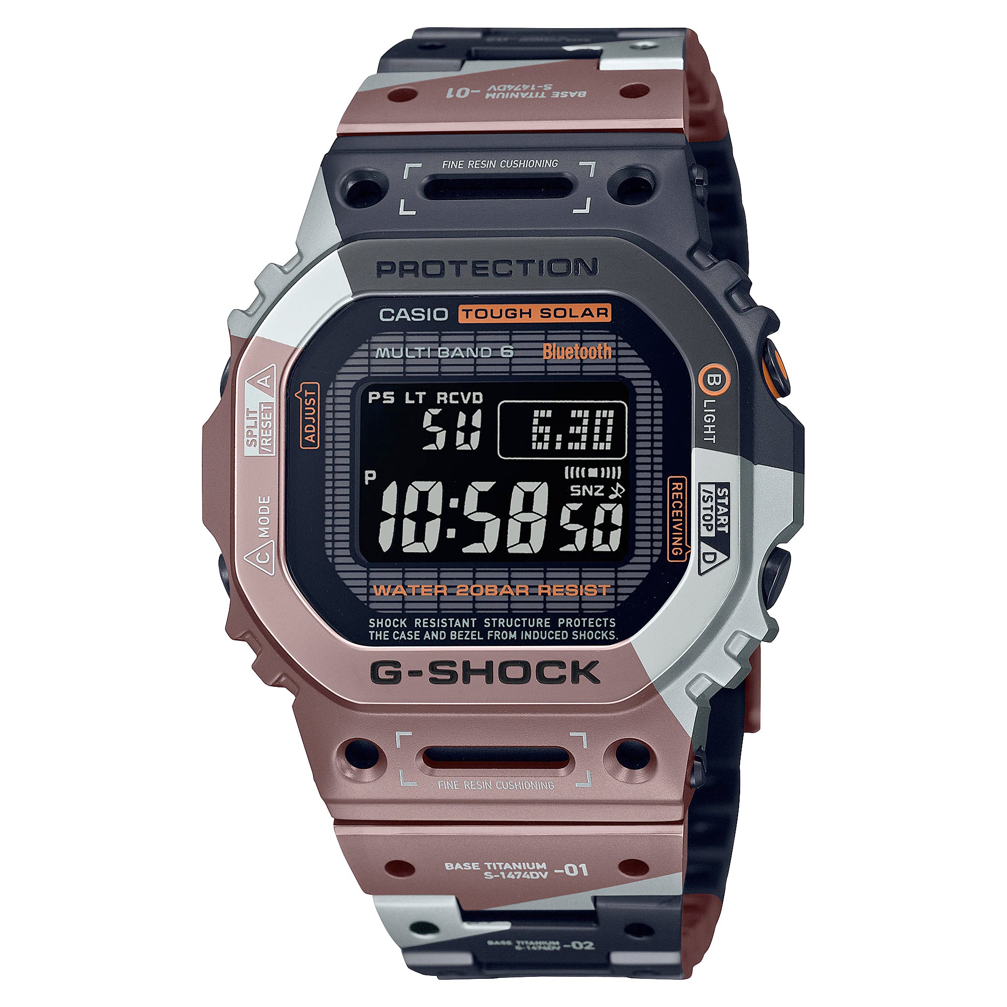 Casio G-SHOCK 5600 Virtual Armor II Digital Titanium Watch GMWB5000TVB –  NAGI