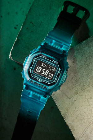 CASIO G-SHOCK DWB5600G-2 Bluetooth Clear Jelly Aqua Blue Digital Watch