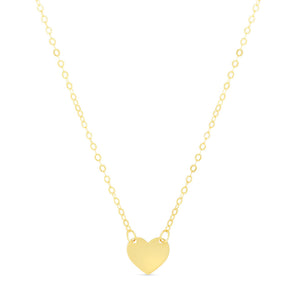 14k Yellow Gold Mini Heart Necklace
