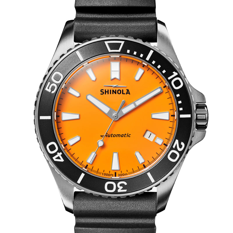 Shinola Lake Huron Monster Orange Automatic 43mm Watch S0120097180