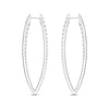 Memoire 18k White Gold Imperial Diamond Hoop Earrings