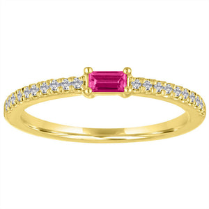 My Story "The Julia" Baguette Ruby Diamond Ring