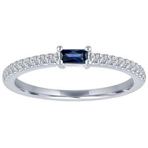 My Story "The Julia" Baguette Sapphire Diamond Ring
