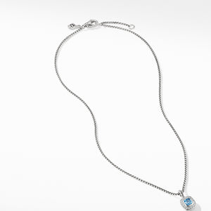 David Yurman Albion Kids Necklace with Blue Topaz and Diamonds, 4mm
