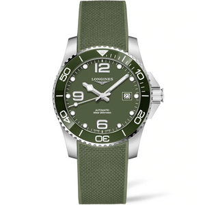 Longines 41MM Green Ceramic HydroConquest Diving Watch L3781406